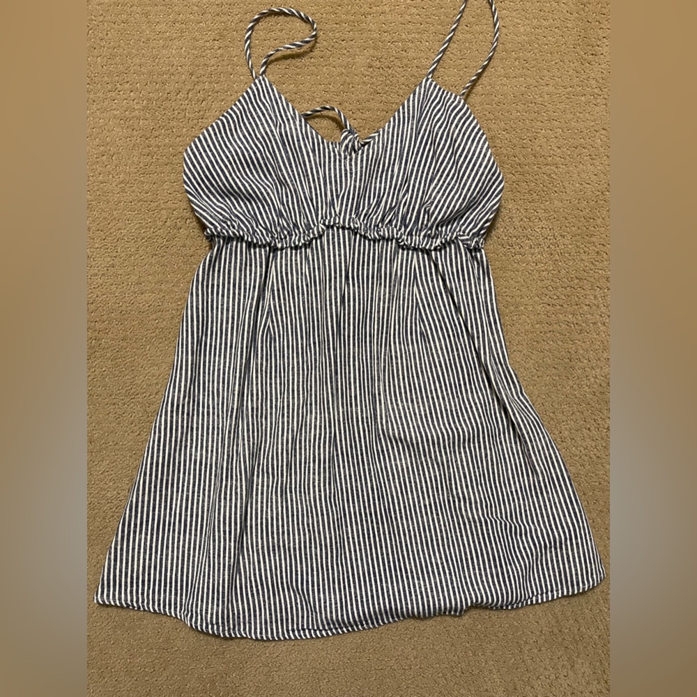 Speechless Striped Blue and White Mini Dress